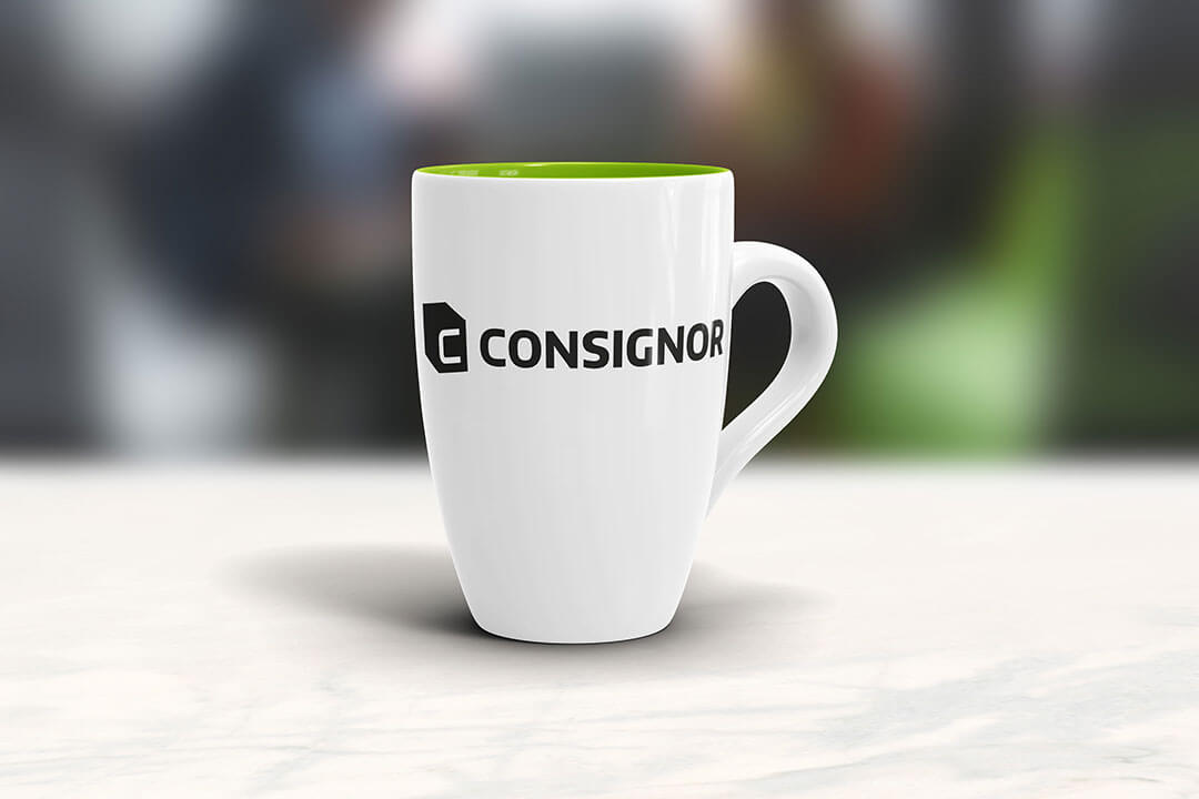 Kaffekop med Consignor logo